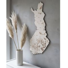 Wooden country map- Finland